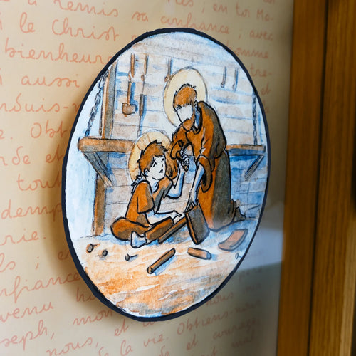 Prière illustrée à saint Joseph - Affiche Poé